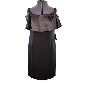 Adrianna Papell Off-the-Shoulder Short Dress Sz 14